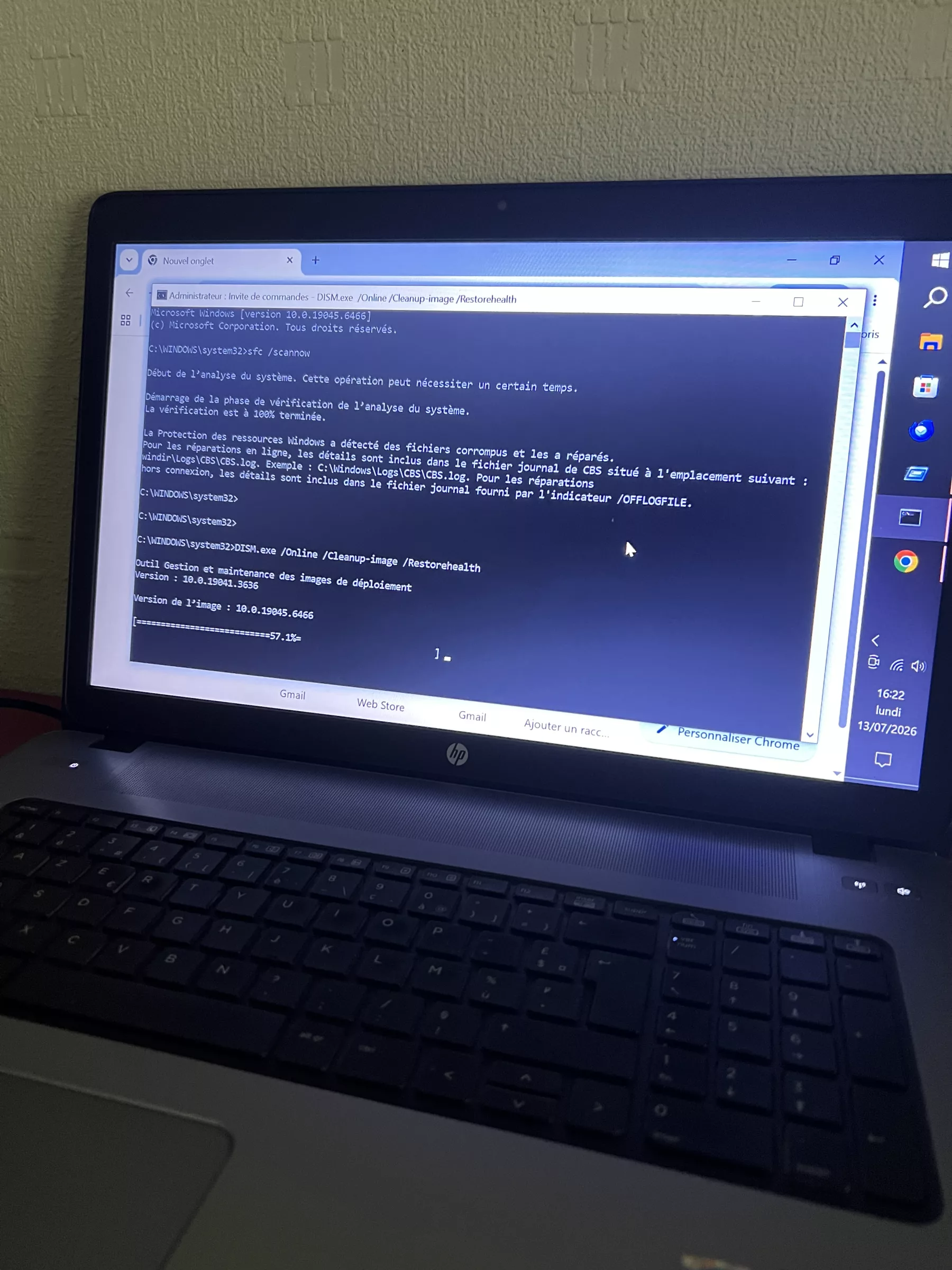 Vérification des fichiers ralentissant le démarrage d'un ordinateur Windows